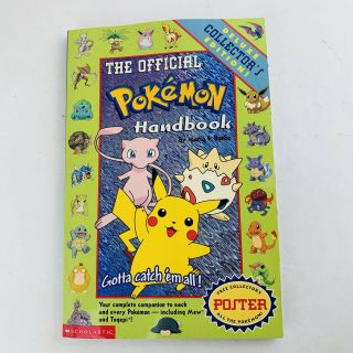 The Official Pokemon Handbook Vol 1 Rare 1999 First Printing Vintage W/ Poster