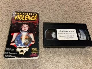 Mondo Violence Vhs Tz Video Sleeve 1995 Rare Oop Horror / Gore
