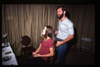 Brooke Shields Rare Candid Teenage In Make Up Chair 35mm Transparency
