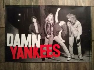 Rare Damn Yankees 1990 Vintage Music Poster