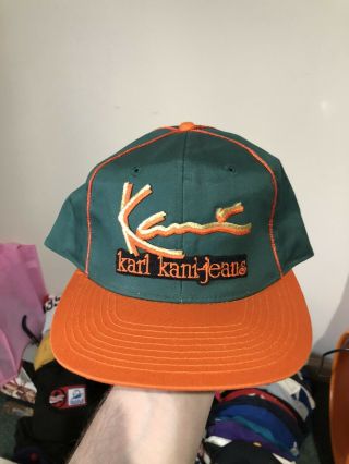 Vintage 90s Karl Kani Signature Snapback Hat Cap Tupac 2 Pac Biggie Aaliyah Rare