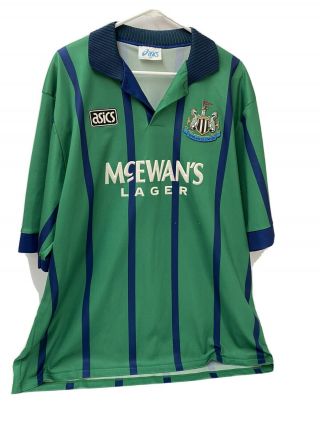 Rare Newcastle United Third 1993/95 Vintage Football Shirt Jersey Asics Size Xxl