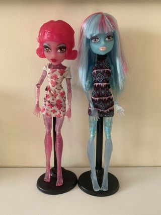 Monster High Create A Monster Cam Ice & Blob Girls Doll Set Rare