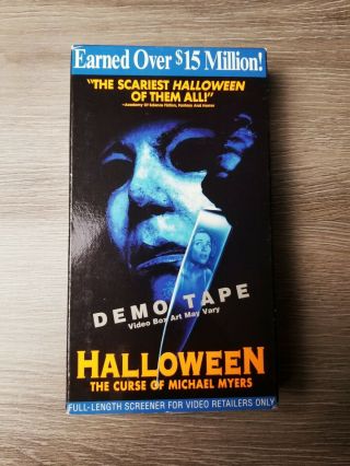 Halloween: The Curse Of Michael Myers Demo Tape Screener (vhs,  1996) Rare Promo