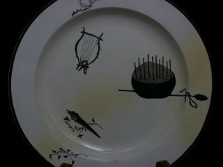 Very Early Wedgwod Creamware Plate With Hand Painted Designs Extremely Rare S