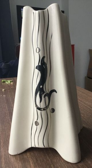 Rare Arthur Wood Hand Painted Volcano Vase With Fish Design Standing 21cm Tal