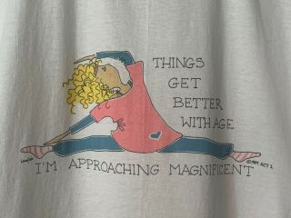 Vtg Rare 1980s " Things Get Better With Age.  " T - Shirt Screen Stars Xl Aerobics
