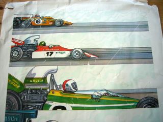 Monaco Formula 1 - theme tourism poster,  c1975,  very rare &,  good order 3