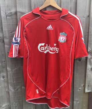 Rare Adidas Liverpool Fc Home Football Shirt Torres Large