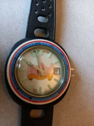 Rare C1970s Crystal Palace Football Club Soccer Wristwatch Watch Brevet