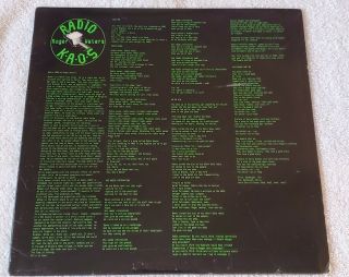 Roger Waters Radio Kaos Sampler Promocas 2722 / Radio Only Special Rare Lp