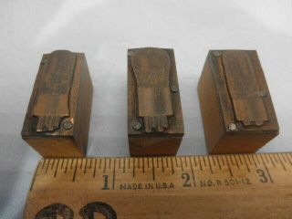 Three Different Rare 1924 Speed Tubes Print Blocks – Ux - 201,  Ux - 199,  Uv - 199