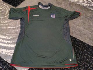 England Football Shirt Mens Xl Umbro Black Rare Vintage Top