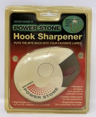 Hook - Hone - R Power Stone Hook Sharpener — Vintage Fishing Battery Powered Rare