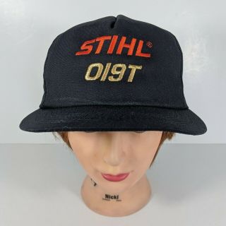 Vintage Stihl Chainsaws K Products Brand Hat 019t Black Snapback Cap Rare