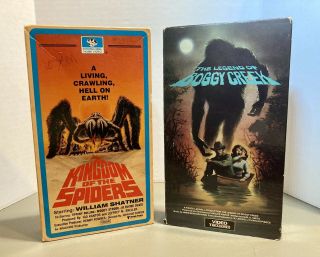 The Legend Of Boggy Creek Rare Horror Vhs,  Kingdom Of The Spiders Shatner Video