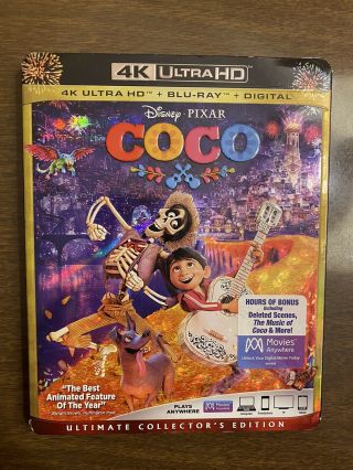 Coco (4k Ultra Hd Blu - Ray/blu - Ray) Rare Oop Slipcover
