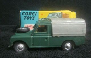 Vintage Land Rover 109 " W.  B.  Corgi Toys Die Cast Car 428 W/ Box Rare L@@k
