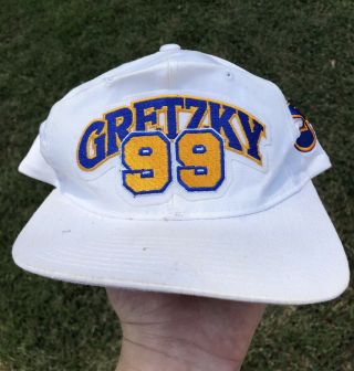 Rare St Louis Blues Hockey Cap Hat Vintage Nhl Gretzky 99 Starter Snapback