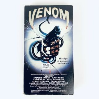 Venom 1981 Vhs Tape Rare Vintage Horror Thriller Movie 1983 Vestron Video