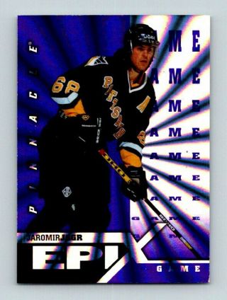 1997 - 98 Pinnacle Epix Game Purple Jaromir Jagr Hockey Insert Card 20 Rare Bv