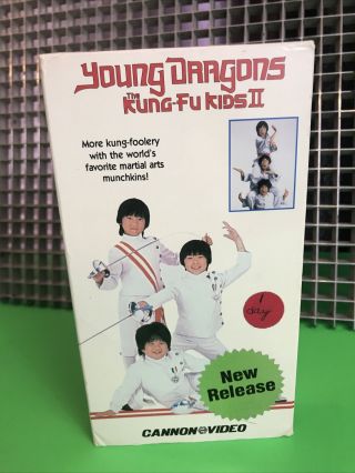 Young Dragons The Kung Fu Kids 2 - Vhs•cannon Video•rare•3 Ninjas•martial Arts