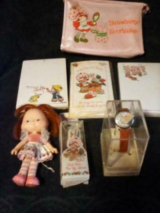 Strawberry Shortcake Ballerina Doll &watch.  Laces& More Vintage Rare Htf Items