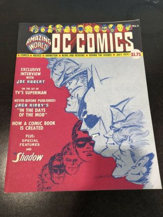 World Of Dc Comics No.  1,  July 1974 - Rare Dc Fan Club Comic Periodical