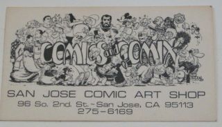 Comics And Comix Business Card 1970 