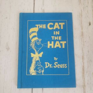 Vintage Rare 1957/1985 Dr Seuss The Cat In The Hat Hardback Gold Lettering