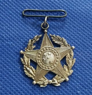 Old Rare Brazilian Military Silver Medal Order Recognition Of Good Services