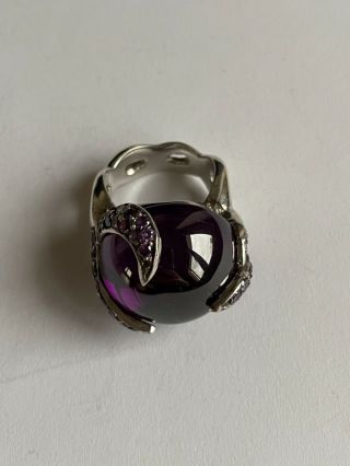 Silver Ring With Zircon Vintage Rare