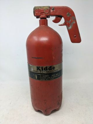 Rare Vintage Kidde Pistol Grip Style Red Fire Extinguisher,  Model 5t W/graphics