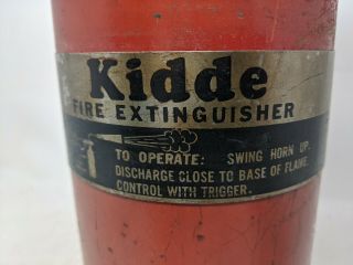 Rare Vintage Kidde Pistol Grip Style Red Fire Extinguisher,  Model 5T w/Graphics 2