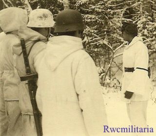 Rare Gebirgsjäger Truppe In Winter Camo In Woods W/ Russian Ppsh Mg (1)