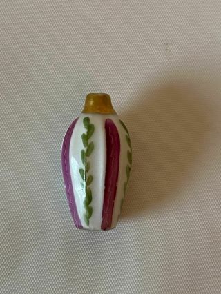 Rare Antique Dollhouse Vase 1:12 Scale French Purple Green Miniature 19th