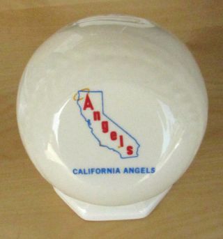 Rare Vintage California Angels Ceramic Baseball Bank