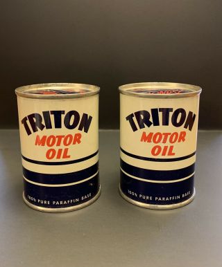 Vintage Metal Gas & Oil Can Bank Advertising Rare Triton Motor Oil