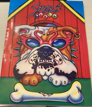 Rare 1989 Lisa Frank Vintage Spikes Place Folder Bull Dog Price Tag