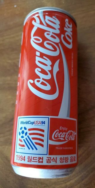 Rare Coca Cola Coke Can 1994 Korean World Cup Korean Writing 250 Ml