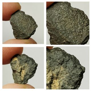 N14 - Top Rare Nwa 12416 Carbonaceous Chondrite C3 Ungrouped 0.  5g Crusted Fragment