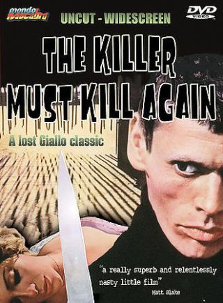 The Killer Must Kill Again (dvd,  2005) Rare Oop Red Case Giallo Mondo Macabro