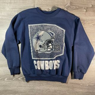 Rare Vintage 90s Team Rated Dallas Cowboys Crewneck Sweatshirt Medium Vtg Usa