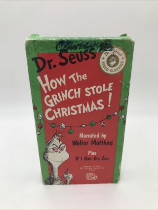 Dr.  Seuss Rare Vhs - The Grinch,  More Animated Story Cartoon Out Of Print