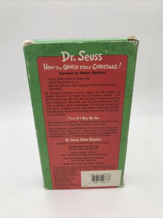 Dr.  Seuss RARE VHS - The Grinch,  More Animated Story Cartoon Out Of Print 2