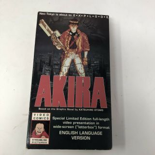 Akira Vhs Video English Language Version Rare Oop Anime 1989