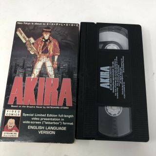 AKIRA VHS Video English Language Version RARE OOP ANIME 1989 2