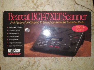 Rare Uniden Bearcat Bc147xlt 16 Channel Scanner Weather With Box