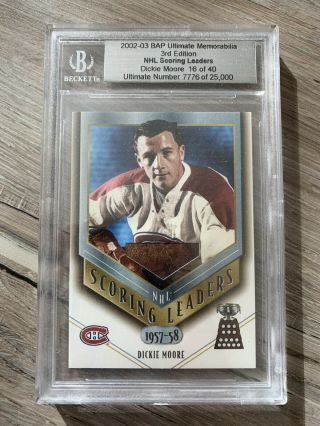 2002 Itg Be A Player Ultimate Memorabilia 3rd Edition /40 Dickie Moore - Rare
