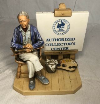 Rare 1981 Norman Rockwell Museum Authorized Collectors Center Porcelain Figurine